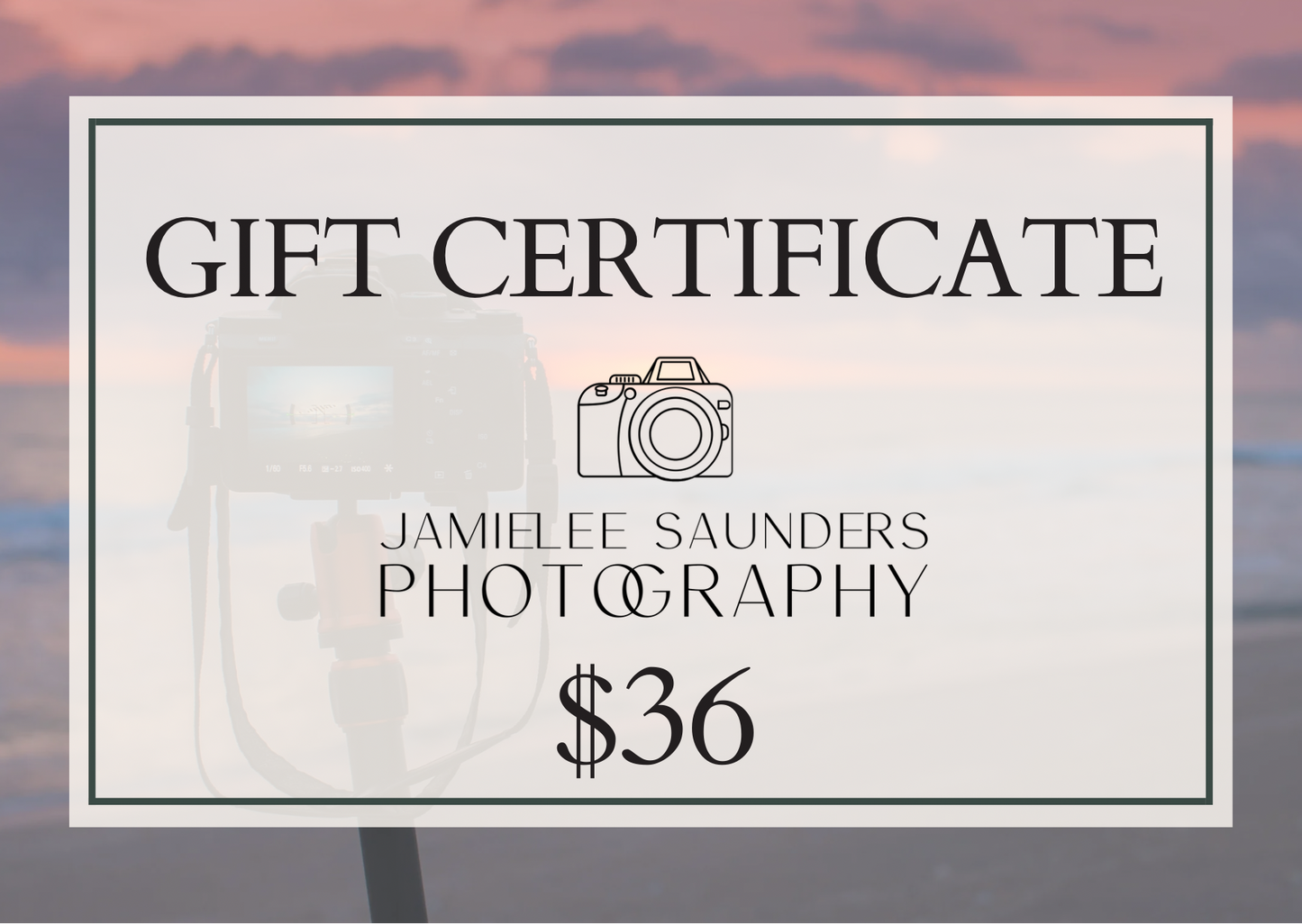 Jamielee Saunders Photography Gift Card