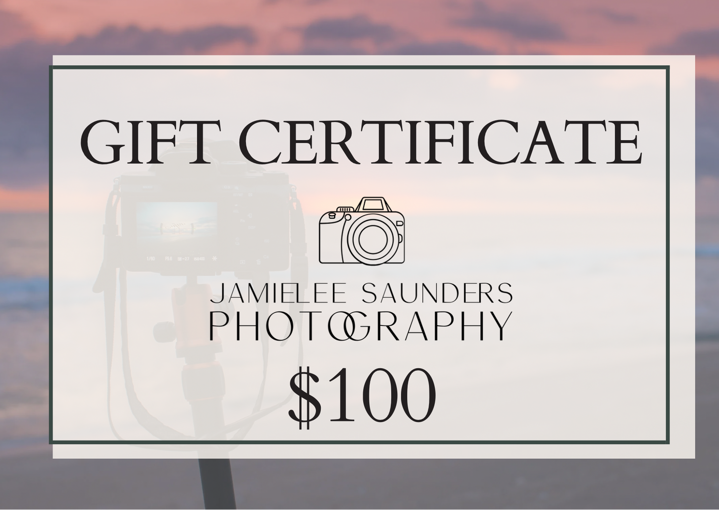 Jamielee Saunders Photography Gift Card